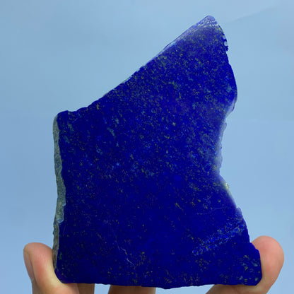 Lapis Lazuli Slab, 550 Carats, Afghan Lapis, AAA Grade, Polished Slice, Pyrite Inclusion, Royal Blue, Third Eye Chakra, Collector Gem, Display Mineral, Wisdom Stone, Afghan Origin, Investment Stone