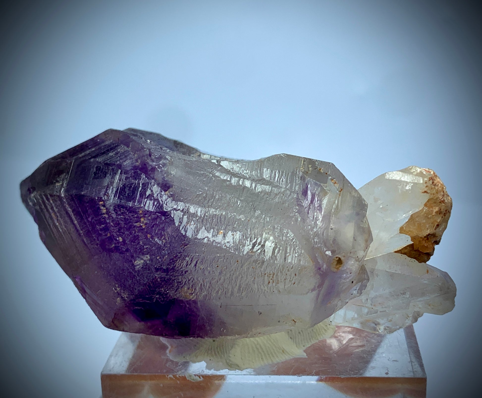 Amethyst Scepter, Amethyst Crystal, Quartz Specimen, Natural Mineral, Amethyst on Quartz, Afghan Amethyst, Scepter Quartz, High Quality Crystal, Deep Purple Amethyst, Carat, Crystal Cluster, Raw Crystal, Collector Specimen