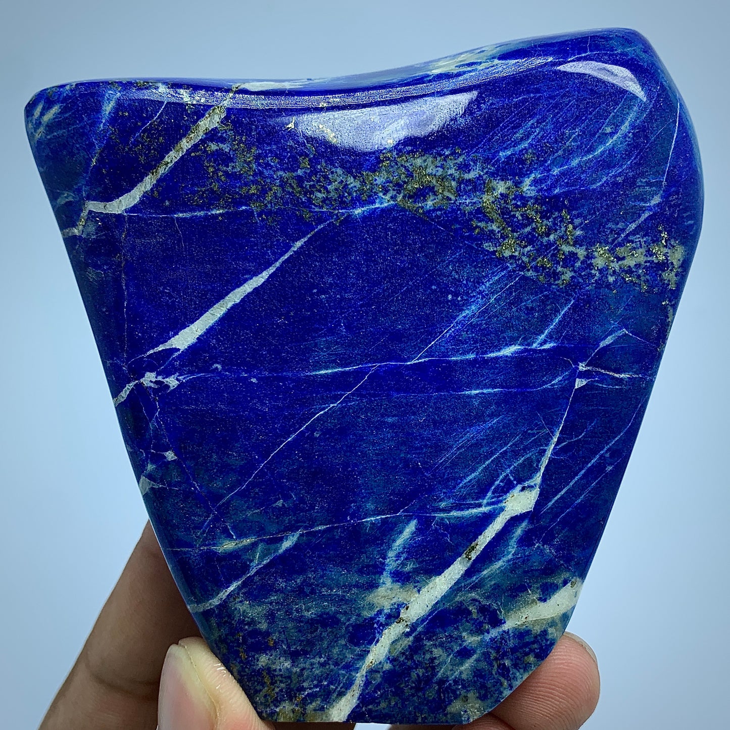 Lapis Lazuli Polished, 1512 Carat, Huge Lapis, Royal Blue, Afghan Lapis, Freeform Stone, Polished Crystal, Golden Pyrite, Decor Mineral, Third Eye Chakra