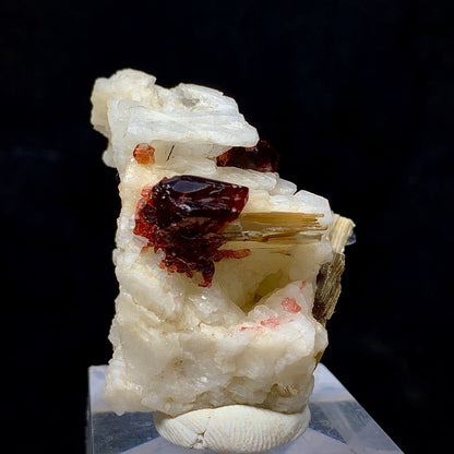 Rhodolite Garnet, Garnet in Matrix, Pakistan Mineral, Heart Chakra, Feldspar, Mica, Pegmatite Mineral, Collector Specimen, Miniature Specimen, Gemstone Crystal, Mineral Association