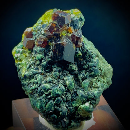 Andradite Garnet, Garnet Cluster, 160 Carats, Biotite Mica, Skardu Pakistan, Pegmatite Mineral, Dark Mineral, Black Garnet, Collector Specimen, Aesthetic Cluster, Miniature Specimen, Crystal Dimensions, Natural Specimen