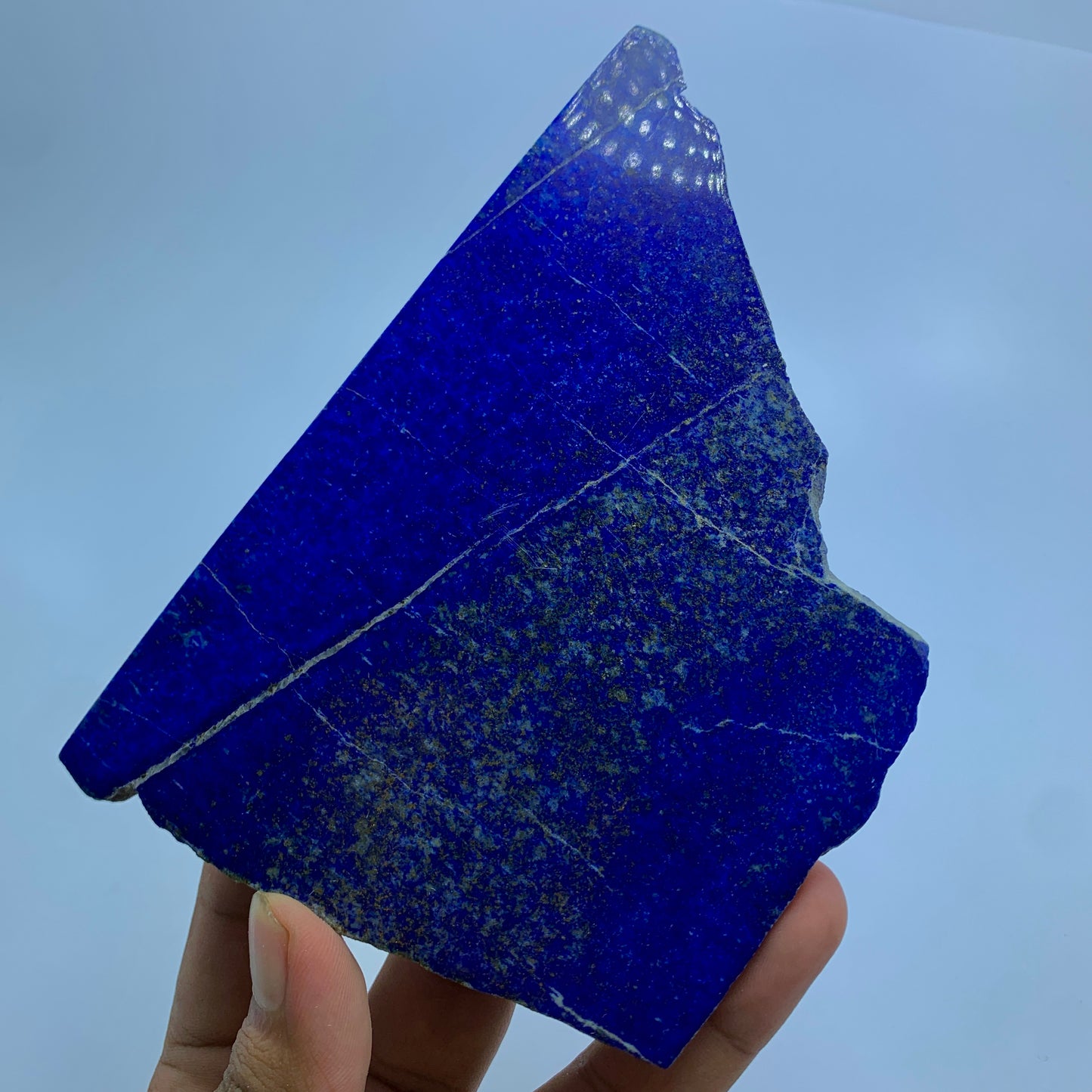 Lapis Lazuli Slab, 1068 Carats, Blue Lapis, Golden Pyrite, Polished Slice, Massive Mineral, Third Eye Chakra, Collector Gem, Display Mineral, Investment Stone, Afghanistan Lapis, Royal Blue, Crystal Dimensions