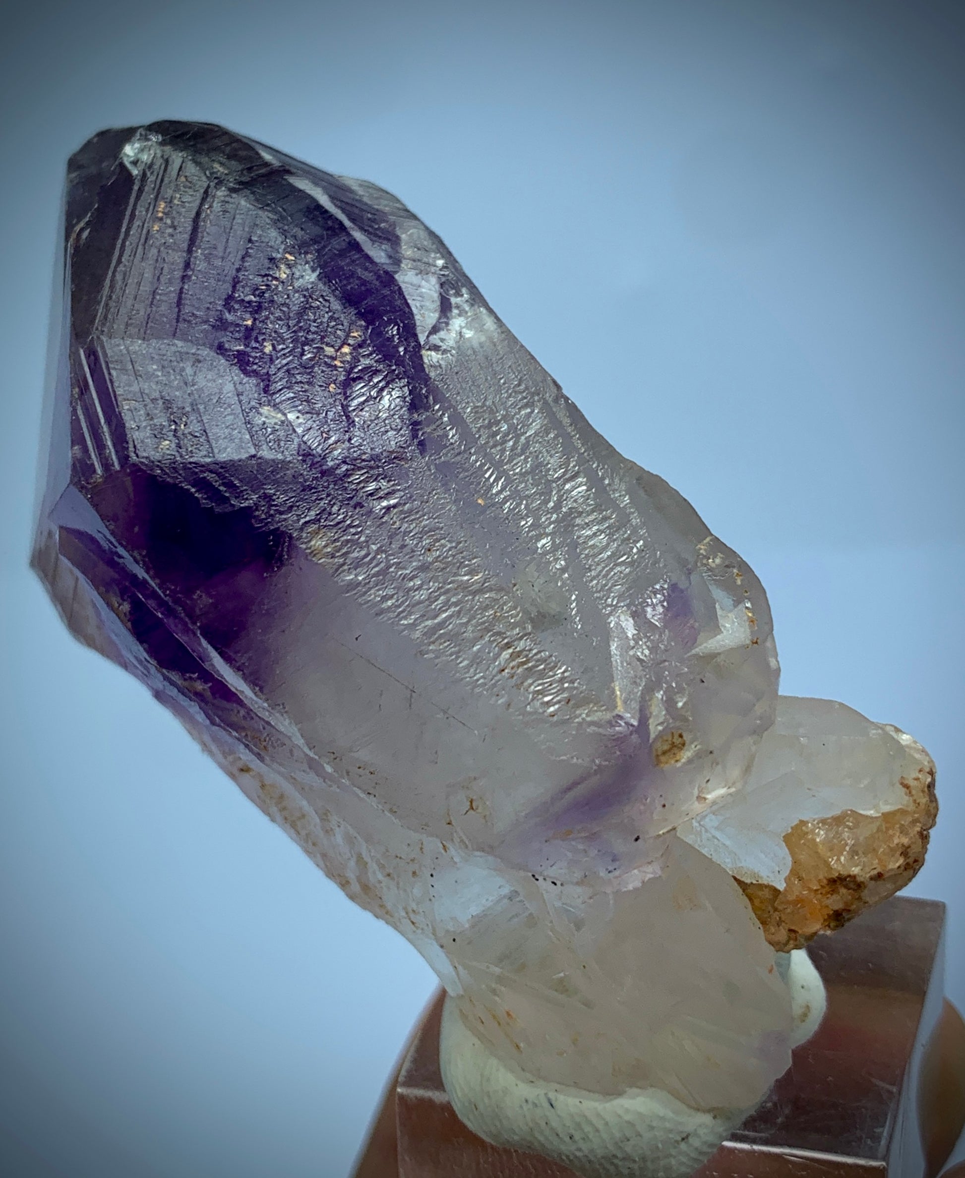 Amethyst Scepter, Amethyst Crystal, Quartz Specimen, Natural Mineral, Amethyst on Quartz, Afghan Amethyst, Scepter Quartz, High Quality Crystal, Deep Purple Amethyst, Carat, Crystal Cluster, Raw Crystal, Collector Specimen