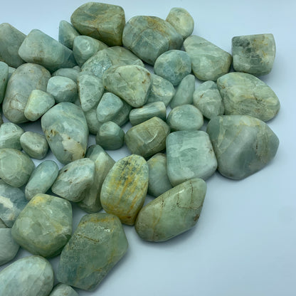 Aquamarine Tumbled, 300 Carat, Blue Aquamarine, Polished Crystal, Pakistan Gemstone, Healing Stone, Palm Stone, Meditation Stone, Blue Beryl, Throat Chakra, Crystal Specimen