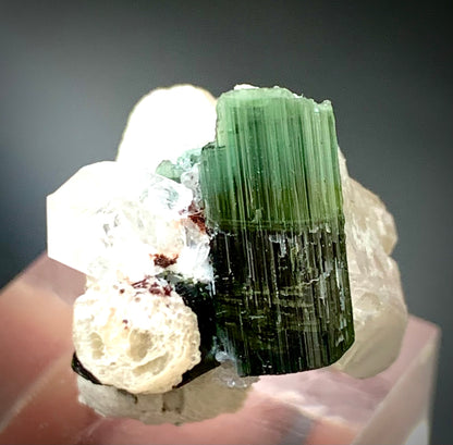 Natural Cat Eye Tourmaline Crystal with Terminated Quartz on Muscovite Mica Matrix – 10 Grams, Afghanistan