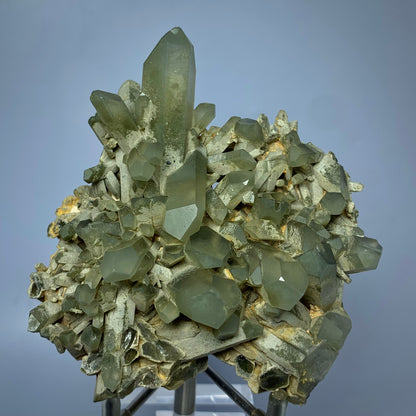 Chlorite Quartz, Green Quartz, 725 Carats, 145 Grams, Pakistan Mineral, Crystal Cleansing, Heart Chakra, Quartz Cluster, Collector Specimen, Aesthetic Cluster, Chlorite Inclusion,