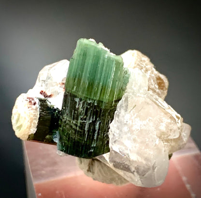 Natural Cat Eye Tourmaline Crystal with Terminated Quartz on Muscovite Mica Matrix – 10 Grams, Afghanistan