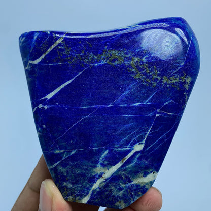Lapis Lazuli Polished, 1512 Carat, Huge Lapis, Royal Blue, Afghan Lapis, Freeform Stone, Polished Crystal, Golden Pyrite, Decor Mineral, Third Eye Chakra
