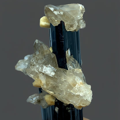 Cathedral Quartz, Black Tourmaline, Muscovite Mica, Tourmaline on Matrix, Etched Quartz, Feldspar Mineral, Afghanistan Specimen, Multi-Mineral, Raw Crystal, Collector Grade