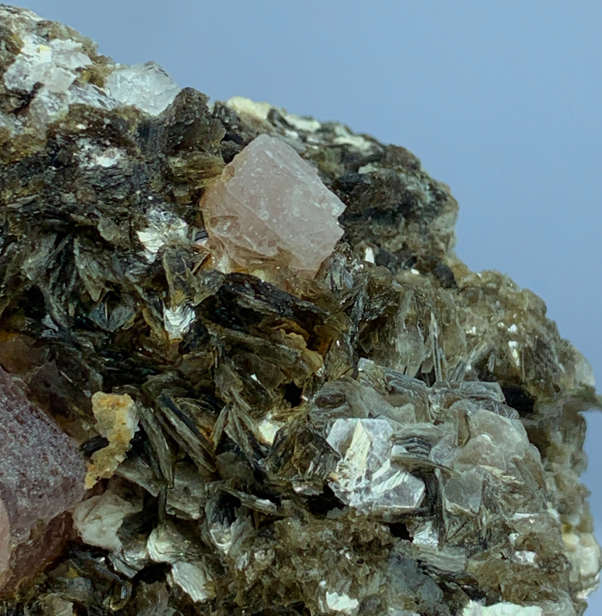 Pink Apatite, Muscovite Mica, Apatite on Matrix, 190g Mineral, Pakistan Crystal, Rare Specimen, Collector's Crystal, Raw Apatite, Mineral Association, Display Mineral