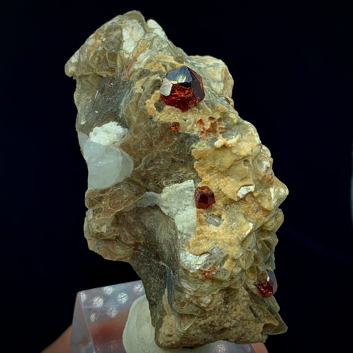 Spessartine Garnet, Muscovite Matrix, 248 Carat, Orange Garnet, Mica Specimen, Collector Crystal, Sacral Chakra, Aesthetic Cluster, Investment Stone, Garnet Crystal, Pakistan Mineral, Afghanistan Crystal, Crystal Dimensions