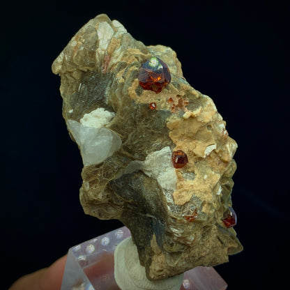 Spessartine Garnet, Muscovite Matrix, 248 Carat, Orange Garnet, Mica Specimen, Collector Crystal, Sacral Chakra, Aesthetic Cluster, Investment Stone, Garnet Crystal, Pakistan Mineral, Afghanistan Crystal, Crystal Dimensions
