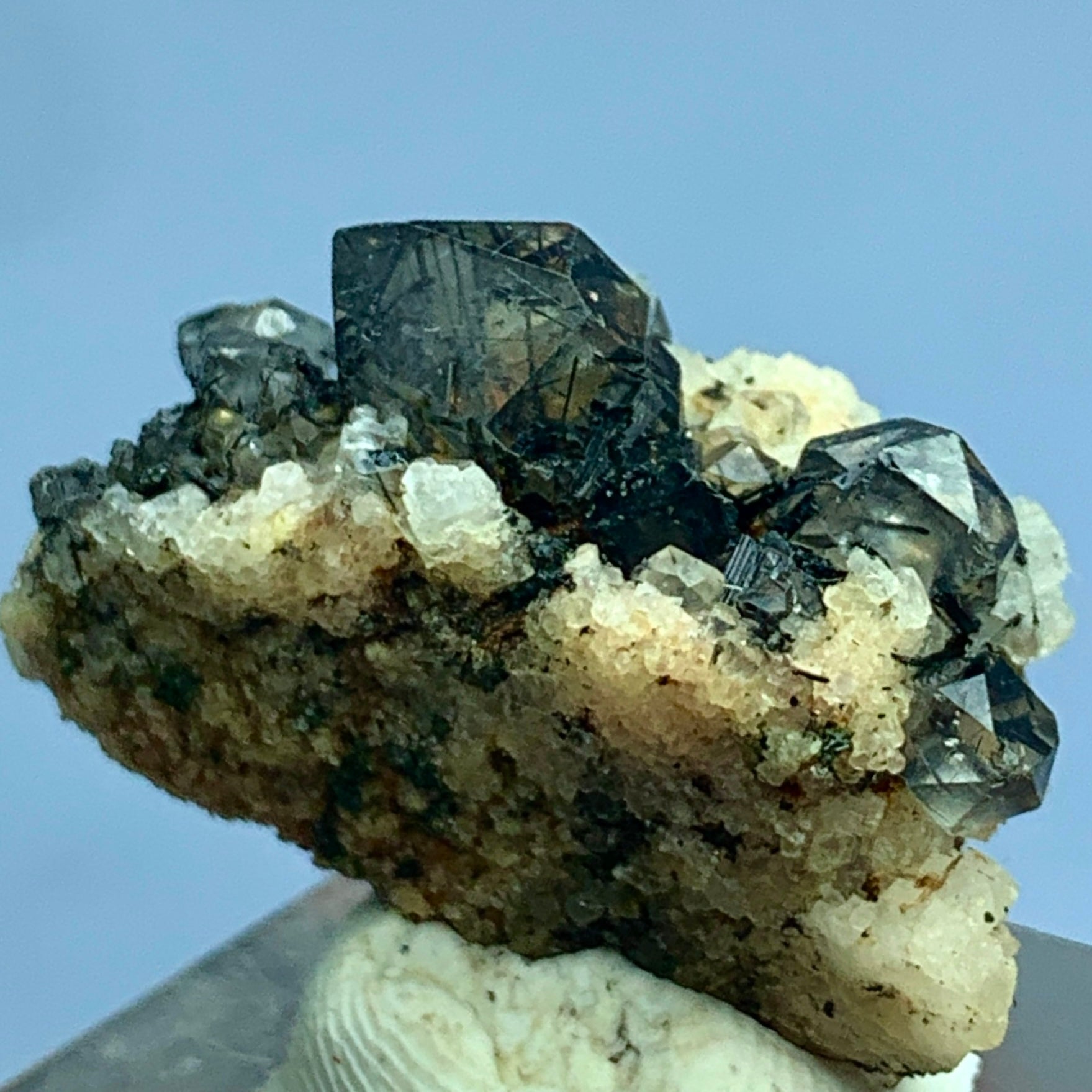 Black Rutile, Rutile Cluster, 55 Carat, Terminated Crystal, Rutile on Matrix, Rare Mineral, Black Crystal, Titanium Dioxide, Collector Specimen, Rutile Schorl