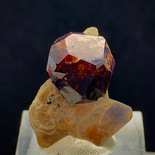 Almandine Garnet, Garnet on Muscovite, Skardu Pakistan, Muscovite Matrix, Garnet Crystal, Red Garnet, Mineral Specimen, Collector Crystal, Root Chakra, Pakistan Gemstone