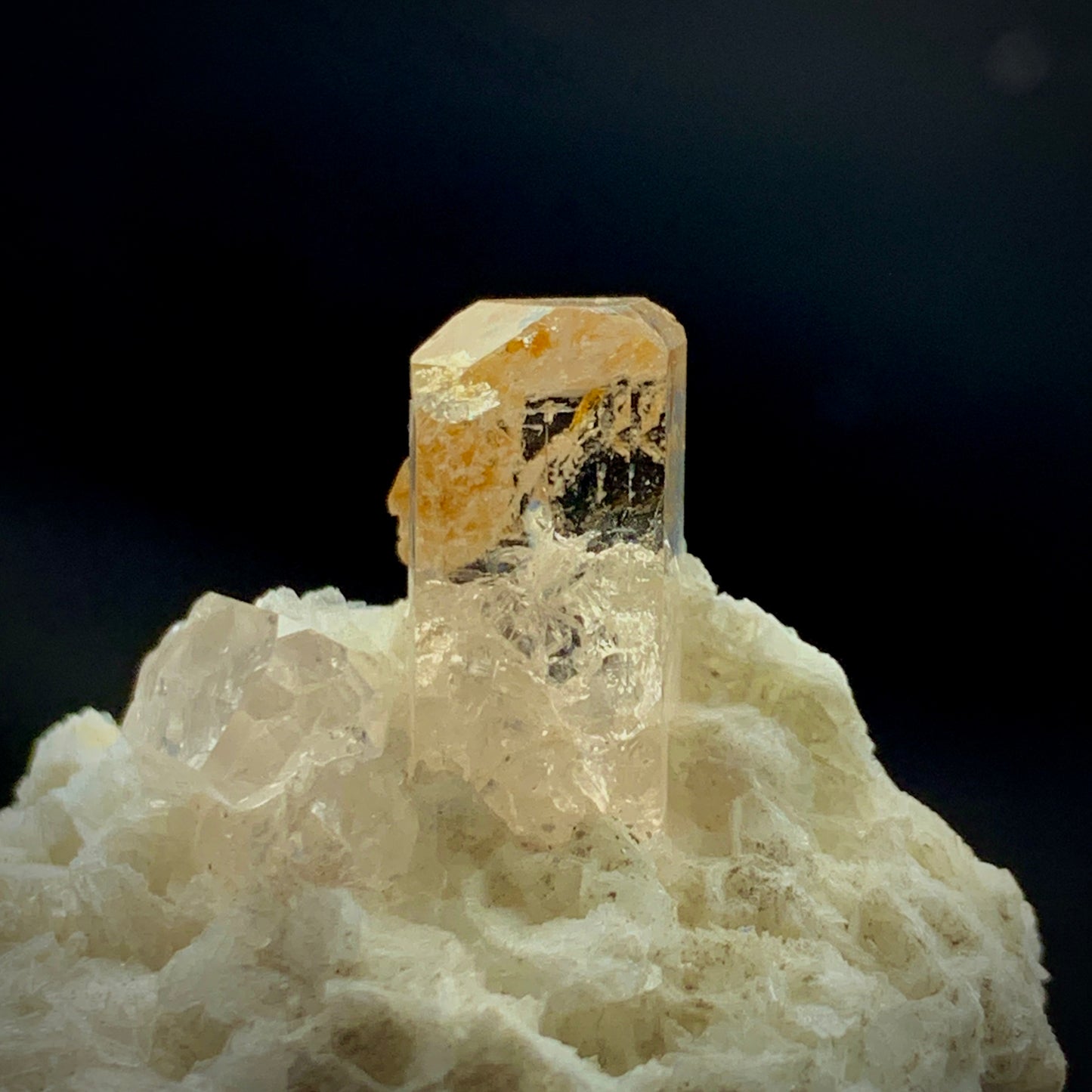 Topaz Crystal, 72 Carats, Albite Matrix, Perfectly Terminated, Skardu Pakistan, Collector Specimen, Terminated Crystal, Topaz on Matrix, Crown Chakra, Pakistan Mineral, Investment Stone, Aesthetic Cluster, Crystal Dimensions