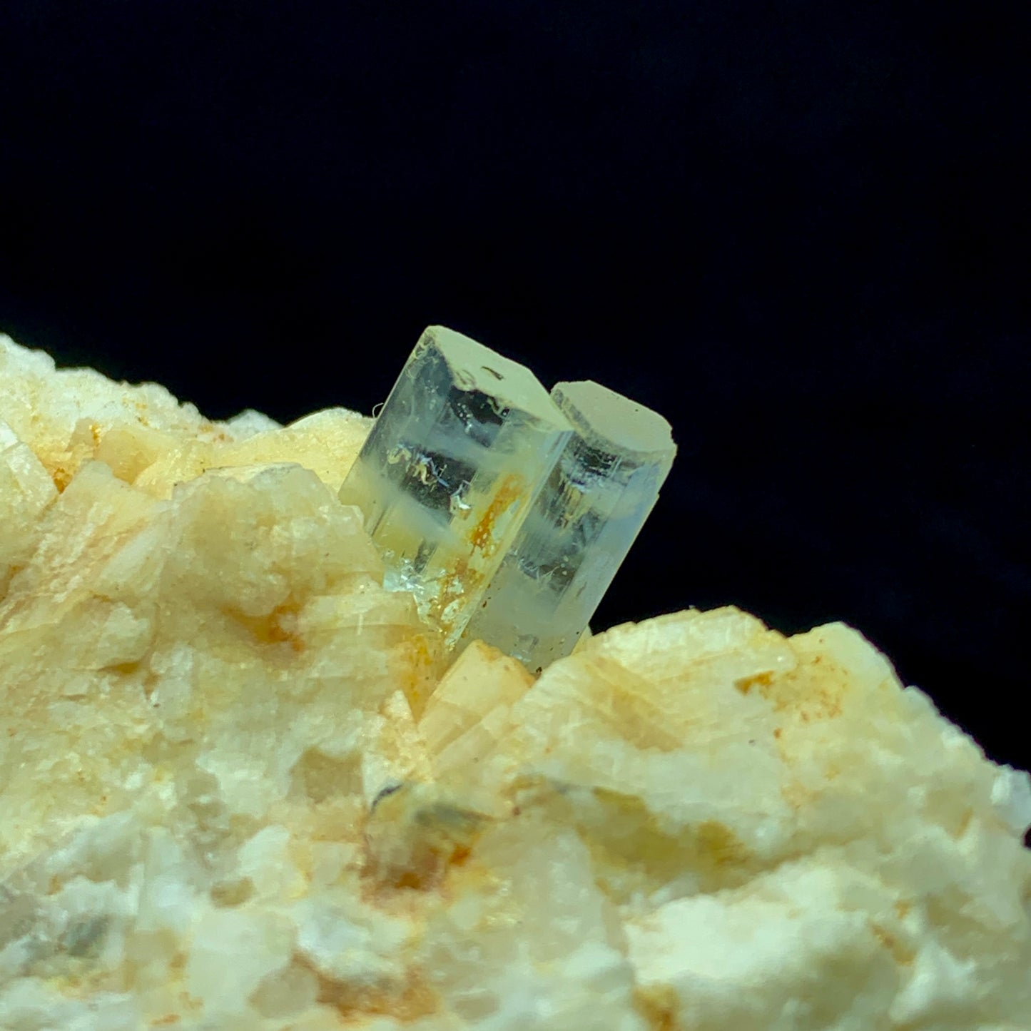 Twin Aquamarine Crystal on Matrix - Pakistan