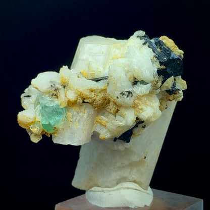 Fluorite Crystal, Schorl, Black Tourmaline, Feldspar Matrix, 605 Carat, Skardu Pakistan, Large Specimen, Collector Grade, Investment Mineral, Aesthetic Cluster