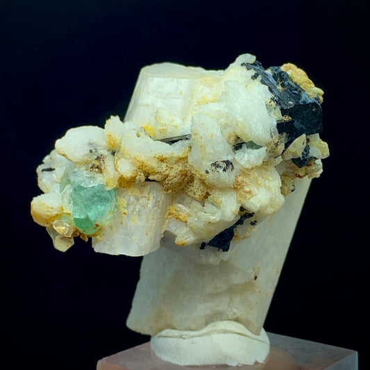 Fluorite Crystal, Schorl, Black Tourmaline, Feldspar Matrix, 605 Carat, Skardu Pakistan, Large Specimen, Collector Grade, Investment Mineral, Aesthetic Cluster