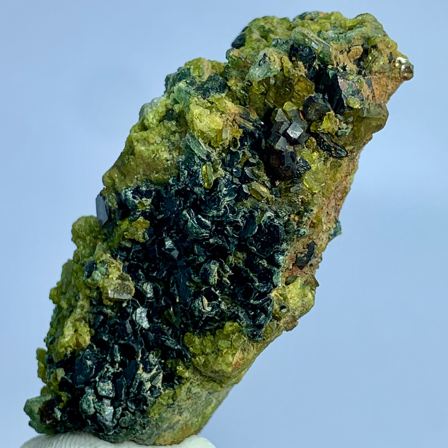 Vesuvianite Crystal, Diopside, Rainbow Magnetite, Iron Mica, 212 Carat, Pakistan Mineral, Complex Cluster, Idocrase, Iridescent Magnetite, Rare Mineral