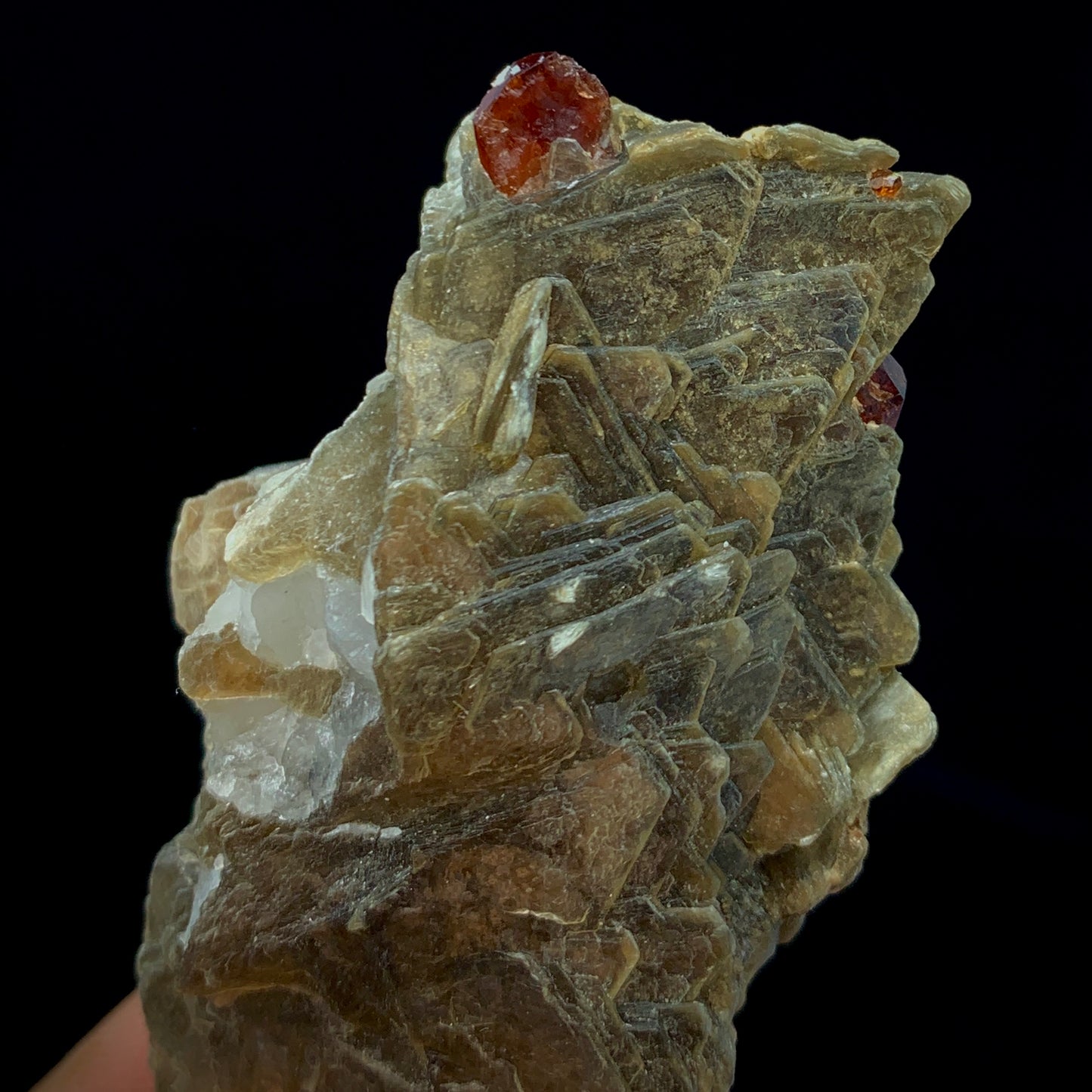 Spessartine Garnet, Muscovite Matrix, 248 Carat, Orange Garnet, Mica Specimen, Collector Crystal, Sacral Chakra, Aesthetic Cluster, Investment Stone, Garnet Crystal, Pakistan Mineral, Afghanistan Crystal, Crystal Dimensions