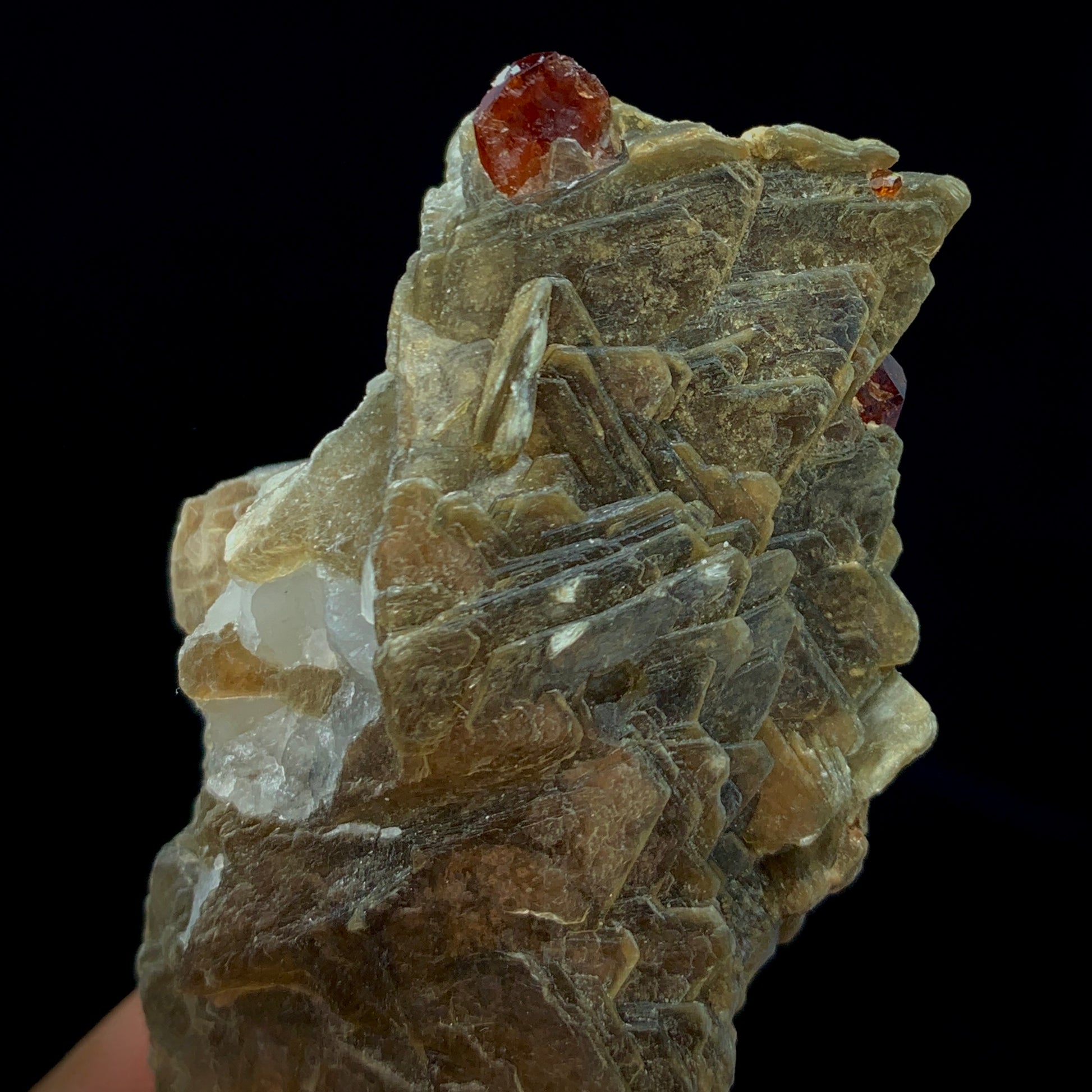 Spessartine Garnet, Muscovite Matrix, 248 Carat, Orange Garnet, Mica Specimen, Collector Crystal, Sacral Chakra, Aesthetic Cluster, Investment Stone, Garnet Crystal, Pakistan Mineral, Afghanistan Crystal, Crystal Dimensions