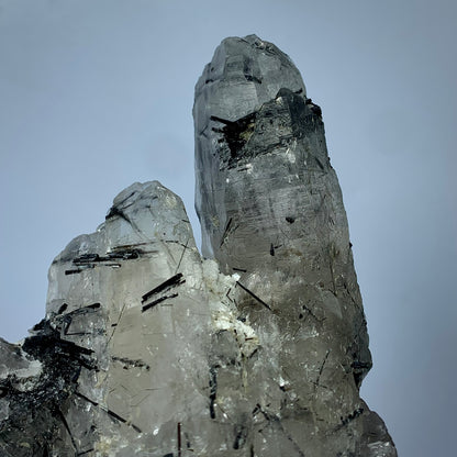 Schorl Quartz, Tourmalinated Quartz, Afghanistan Mineral, Protection Crystal, Grounding Stone, Quartz Cluster, Collector Specimen, Needle Inclusions, Investment Grade