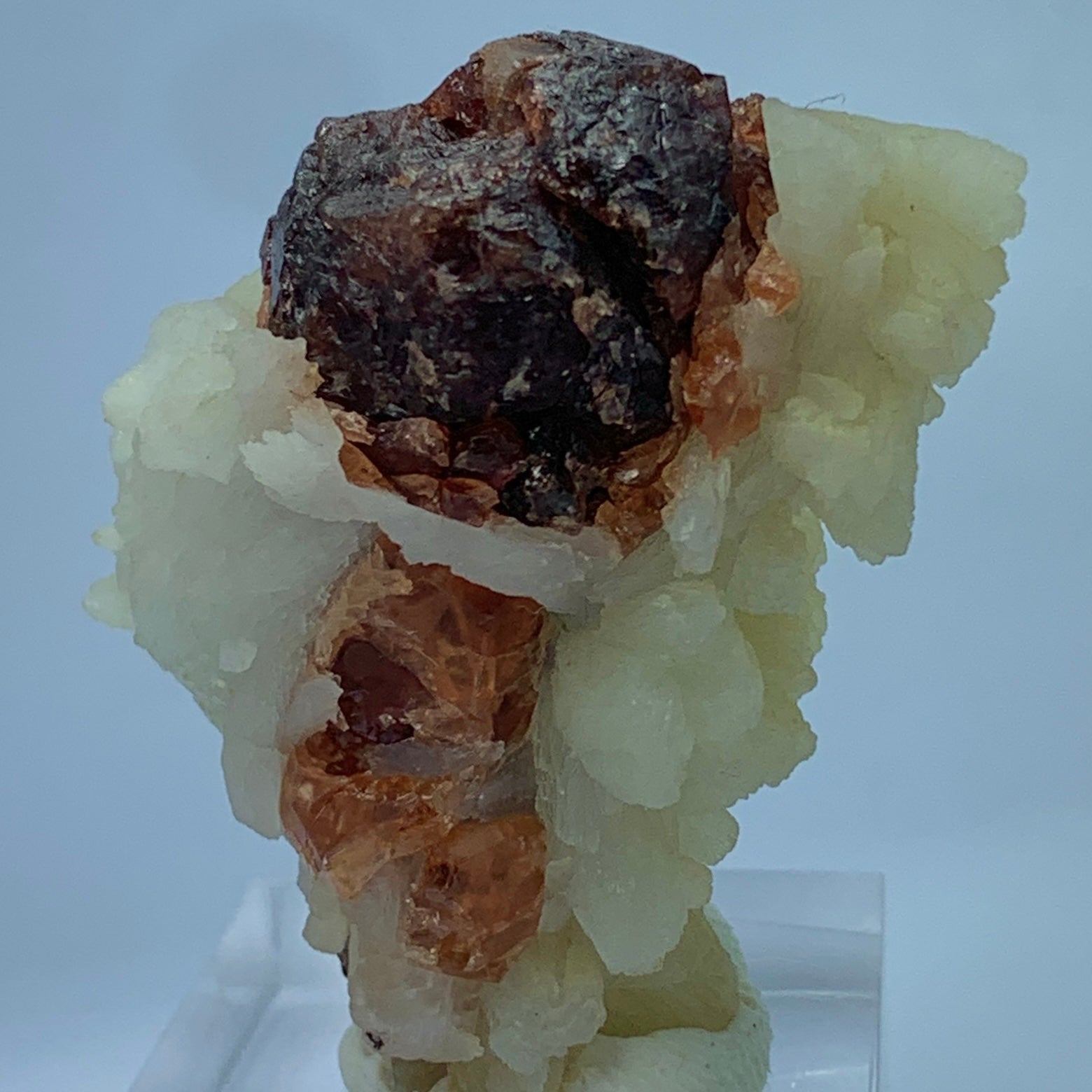 Rhodolite Garnet, Garnet Crystals, 215 Carats, Mushroom Crystal, Feldspar Matrix, Pakistan Mineral, Pink Garnet, Collector Specimen, Aesthetic Cluster, Heart Chakra, Pegmatite Mineral, Unique Mineral, Crystal Dimensions