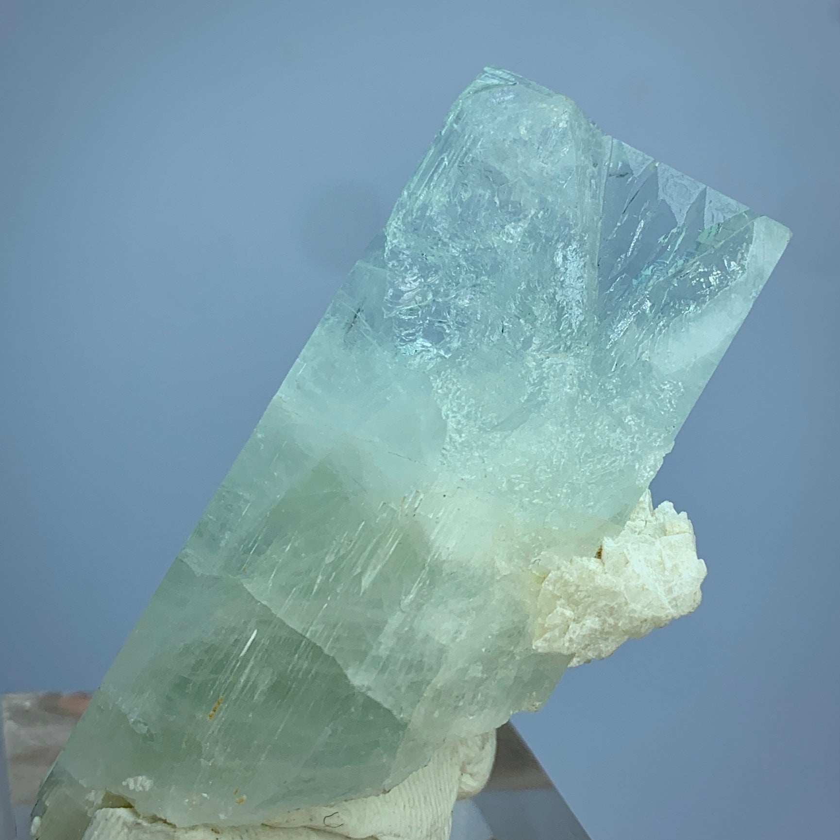Etched Aquamarine, Albite Matrix, 256 Carats, Pakistan Mineral, Beryl Crystal, Rare Mineral, Natural Etching, Collector Specimen, Aesthetic Cluster, Pegmatite Mineral, Throat Chakra, Crystal Dimensions, Mineral Association