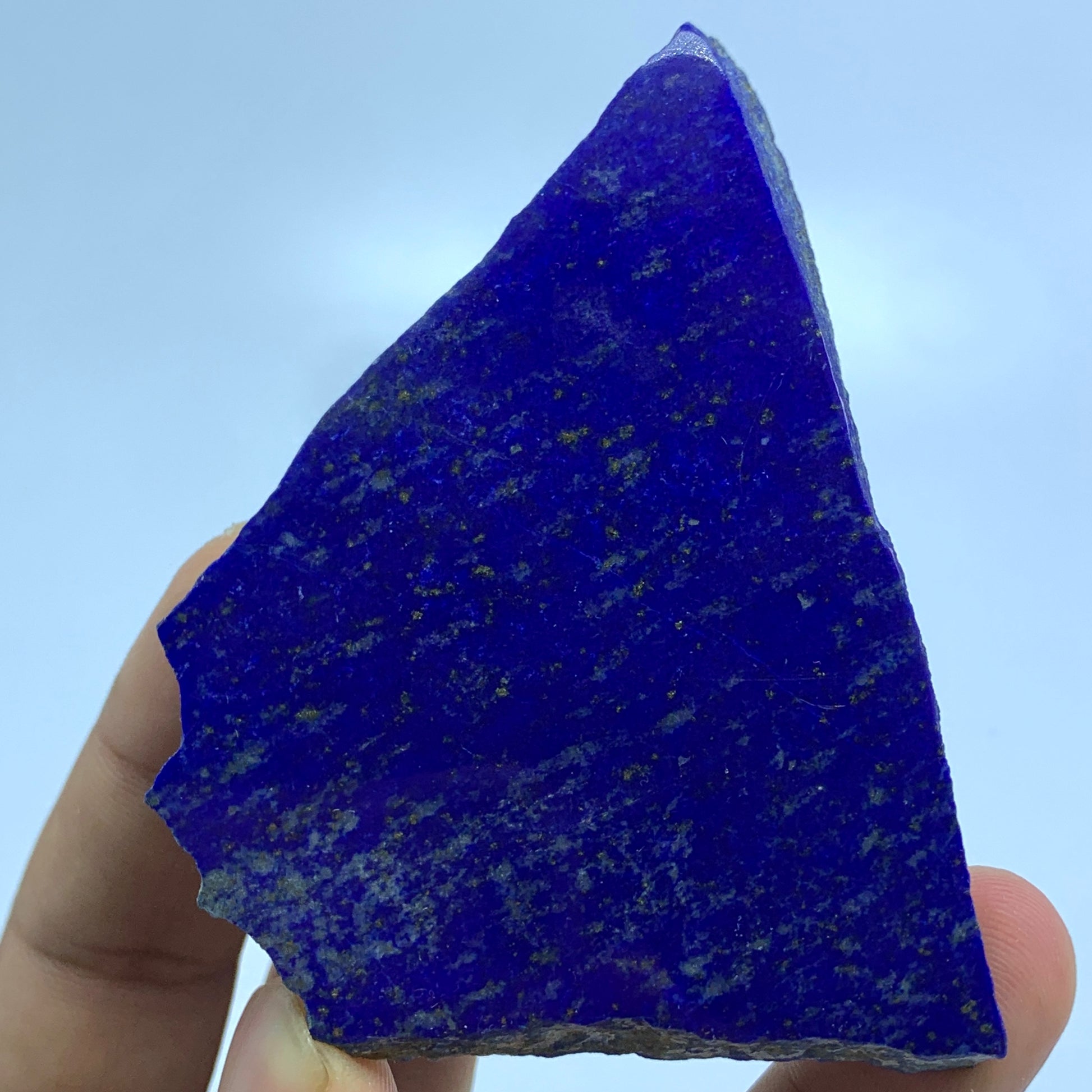 Lapis Lazuli Slab, 440 Carats, Afghan Lapis, AAA Grade, Polished Slice, Pyrite Inclusion, Royal Blue, Third Eye Chakra, Collector Gem, Display Mineral, Wisdom Stone, Afghan Origin, Investment Stone