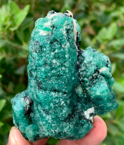 Chitral Emerald on Matrix from Pakistan – Natural Green Emerald Mineral Specimen – Rough Emerald Cluster – 159g