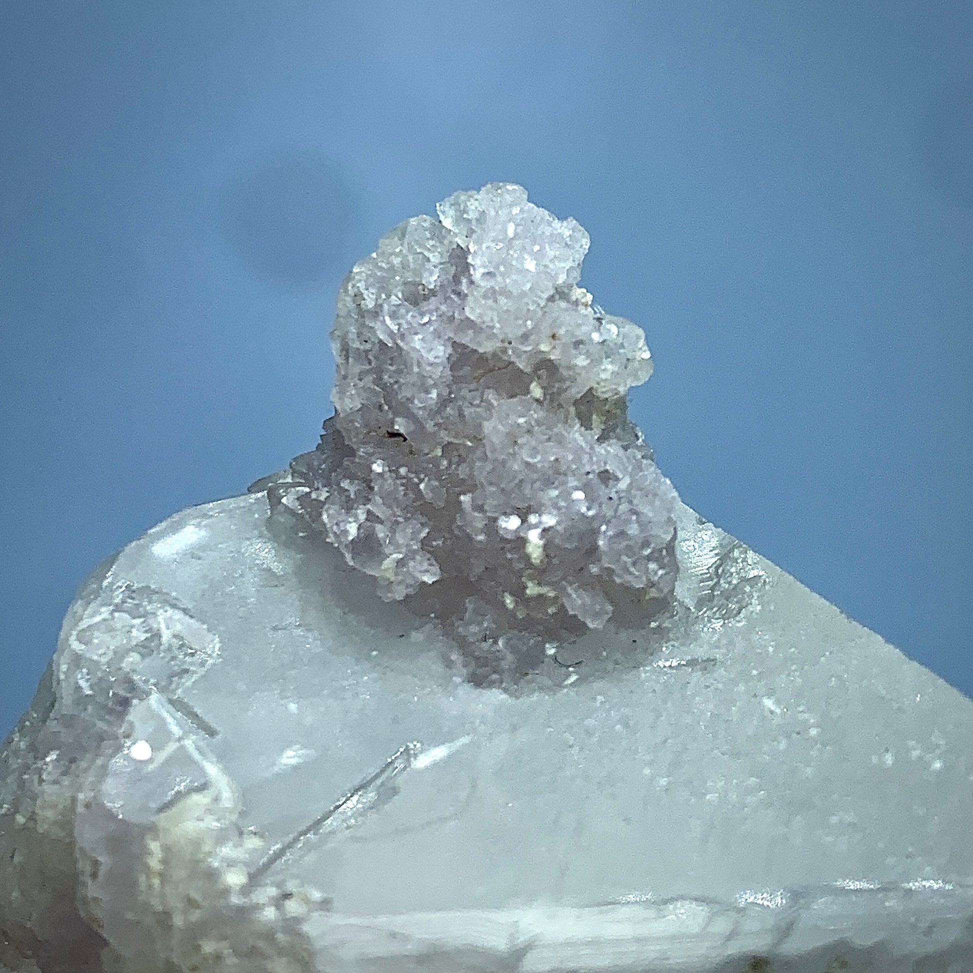 Lepidolite on Quartz, 265 Carat, Etched Quartz, Jacare Quartz, Kunar Afghanistan, Lepidolite Crystal, Purple Mica, Mineral Association, Collector Crystal, Stress Relief Stone