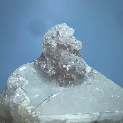 Lepidolite on Quartz, 265 Carat, Etched Quartz, Jacare Quartz, Kunar Afghanistan, Lepidolite Crystal, Purple Mica, Mineral Association, Collector Crystal, Stress Relief Stone