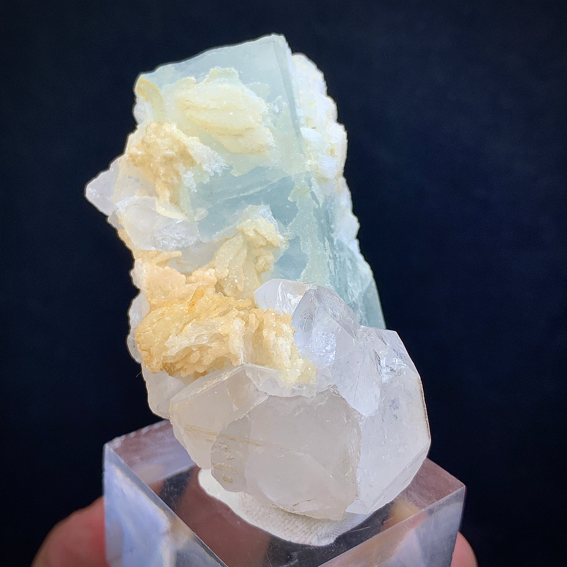 Aquamarine Crystal, Beryl in Matrix, 545 Carats, 109 Grams, Pakistan Mineral, Throat Chakra, Communication Stone, Collector Specimen, Aesthetic Cluster, Natural Matrix, Pegmatite Mineral, Crystal Dimensions