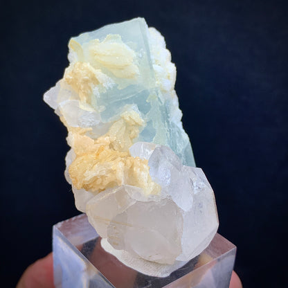 Aquamarine Crystal, Beryl in Matrix, 545 Carats, 109 Grams, Pakistan Mineral, Throat Chakra, Communication Stone, Collector Specimen, Aesthetic Cluster, Natural Matrix, Pegmatite Mineral, Crystal Dimensions