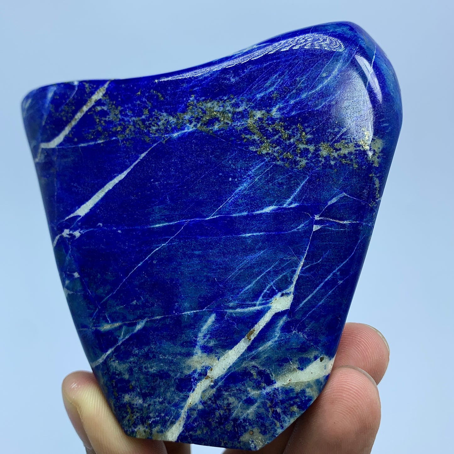Lapis Lazuli Polished, 1512 Carat, Huge Lapis, Royal Blue, Afghan Lapis, Freeform Stone, Polished Crystal, Golden Pyrite, Decor Mineral, Third Eye Chakra