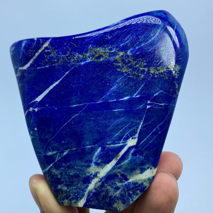 Lapis Lazuli Polished, 1512 Carat, Huge Lapis, Royal Blue, Afghan Lapis, Freeform Stone, Polished Crystal, Golden Pyrite, Decor Mineral, Third Eye Chakra