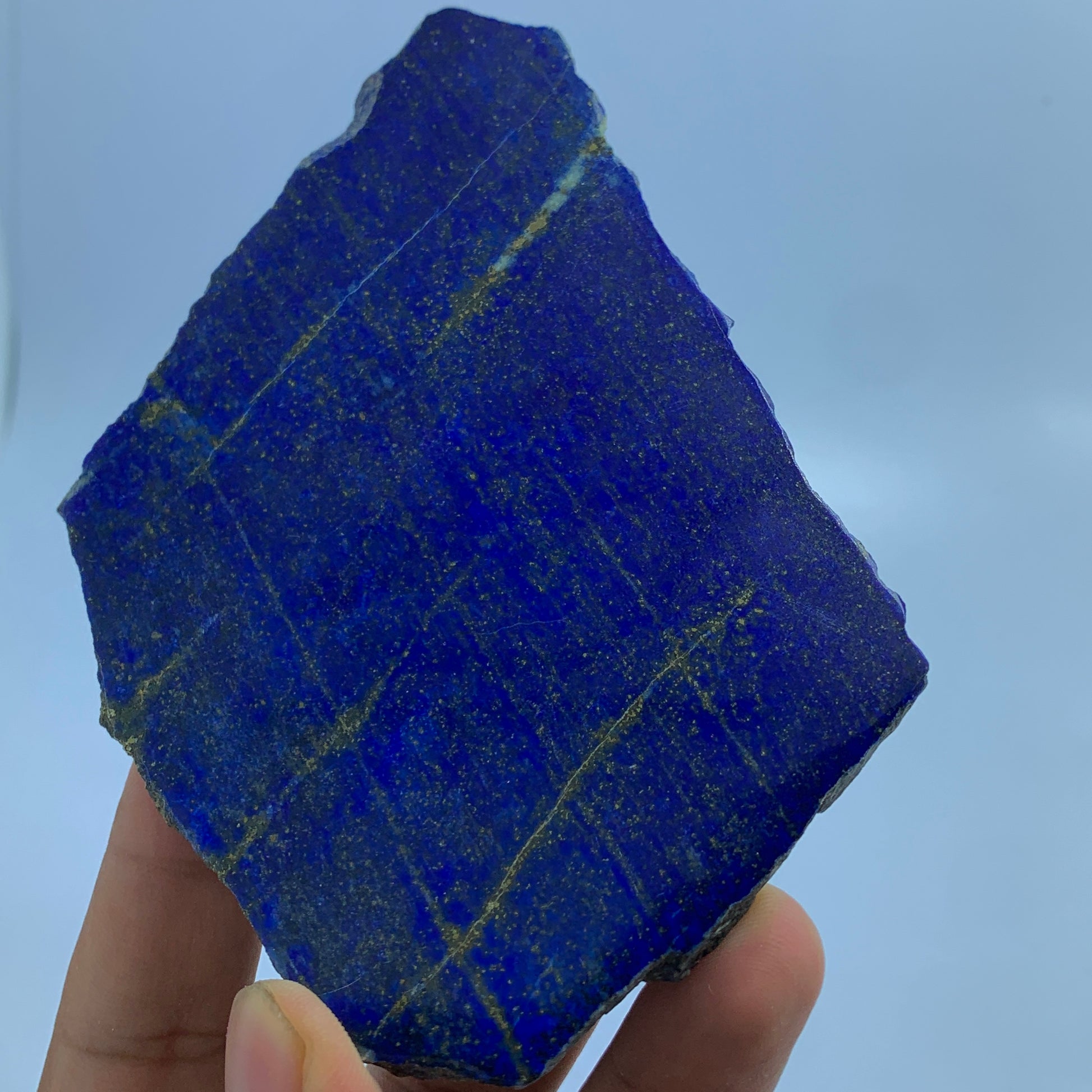 Lapis Lazuli Slab, 602 Carats, Royal Blue, Golden Pyrite, Polished Slice, Royal Mineral, Third Eye Chakra, Collector Gem, Display Mineral, Wisdom Stone, Investment Stone, Afghanistan Lapis, Crystal Dimensions