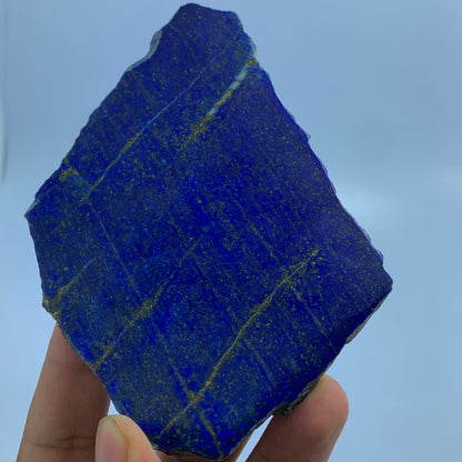Lapis Lazuli Slab, 602 Carats, Royal Blue, Golden Pyrite, Polished Slice, Royal Mineral, Third Eye Chakra, Collector Gem, Display Mineral, Wisdom Stone, Investment Stone, Afghanistan Lapis, Crystal Dimensions