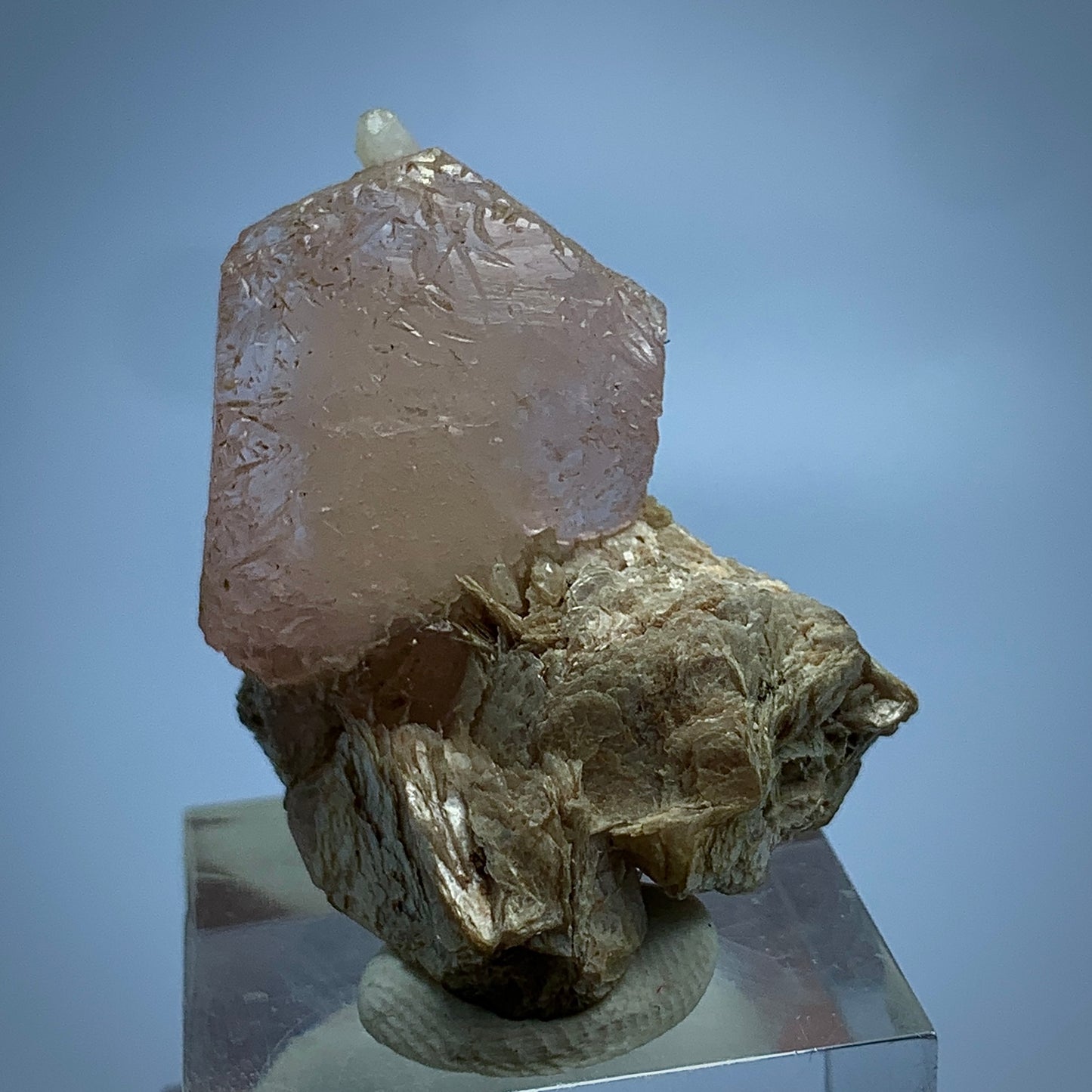 Morganite Crystal, Etched Morganite, Beryl Crystal, Muscovite Matrix, Calcite on Morganite, Pink Beryl, Rare Mineral, Collector Specimen, Crystal Cluster, Heart Chakra