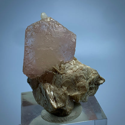 Morganite Crystal, Etched Morganite, Beryl Crystal, Muscovite Matrix, Calcite on Morganite, Pink Beryl, Rare Mineral, Collector Specimen, Crystal Cluster, Heart Chakra