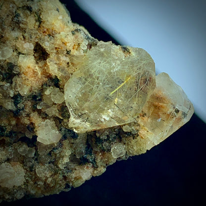 Rutilated Quartz, Zagi Mountain, Gold Rutile, Copper Rutile, Lepidolite Mica, 136g Mineral, Pakistan Specimen, Quartz Cluster, Rare Rutile, Collector Grade, Zagi Crystal