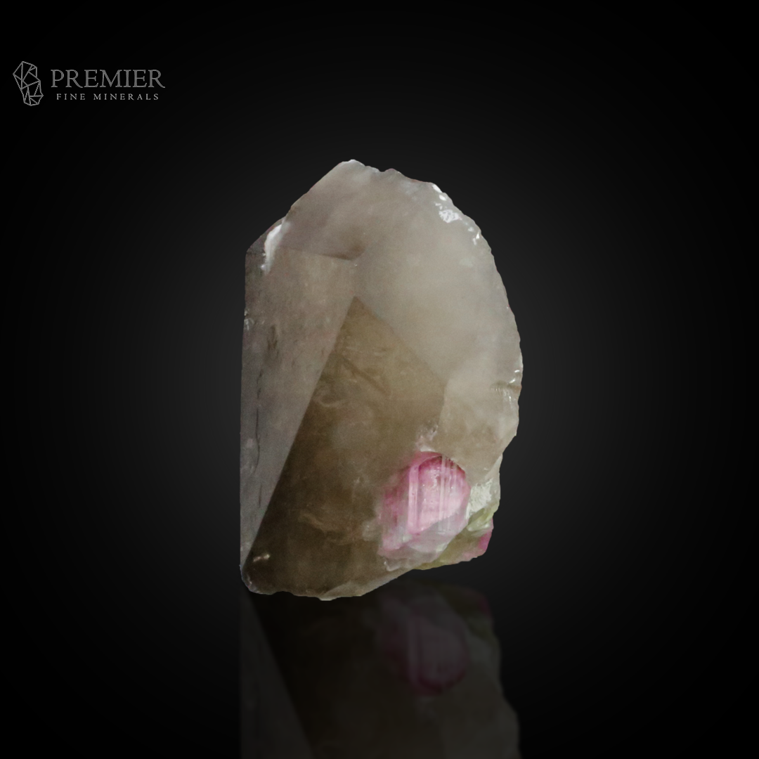 Pink Tourmaline, Tourmaline, Rubellite, Smoky Quartz, Quartz, Combination Specimen, 88.6 Grams, 443 Carats, Afghanistan Mineral, Raw Crystal, Collector Grade, Aesthetic Mineral, Miniature Specimen