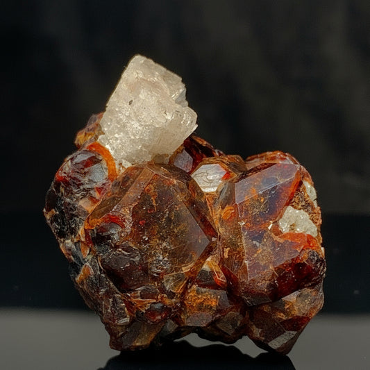 Etched Apatite, Spessartine Garnet, 285 Carats, 57 Grams, Pakistan Mineral, Rare Crystal Habit, Apatite on Garnet, Collector Specimen, Miniature Specimen, Etched Crystal, Mineral Association, Unique Specimen, Crystal Etching