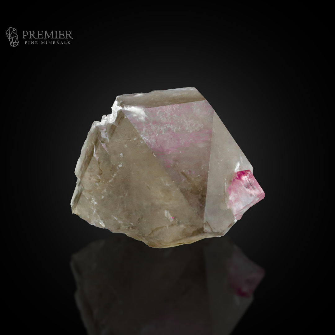 Pink Tourmaline, Tourmaline, Rubellite, Smoky Quartz, Quartz, Combination Specimen, 88.6 Grams, 443 Carats, Afghanistan Mineral, Raw Crystal, Collector Grade, Aesthetic Mineral, Miniature Specimen