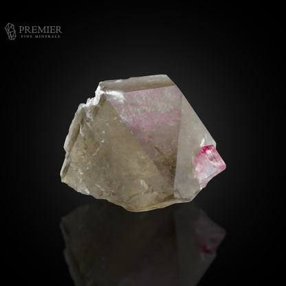 Pink Tourmaline, Tourmaline, Rubellite, Smoky Quartz, Quartz, Combination Specimen, 88.6 Grams, 443 Carats, Afghanistan Mineral, Raw Crystal, Collector Grade, Aesthetic Mineral, Miniature Specimen