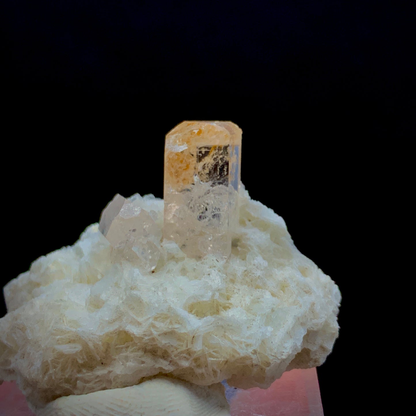 Topaz Crystal, 72 Carats, Albite Matrix, Perfectly Terminated, Skardu Pakistan, Collector Specimen, Terminated Crystal, Topaz on Matrix, Crown Chakra, Pakistan Mineral, Investment Stone, Aesthetic Cluster, Crystal Dimensions