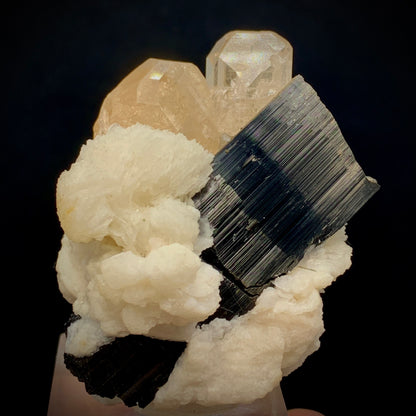 Topaz Crystal, 829 Carats, Topaz Twin, Double Terminated, Schorl, Black Tourmaline, Albite Matrix, Skardu Pakistan, Museum Grade, Investment Stone, Rare Mineral, Collector Specimen, Crystal Dimensions