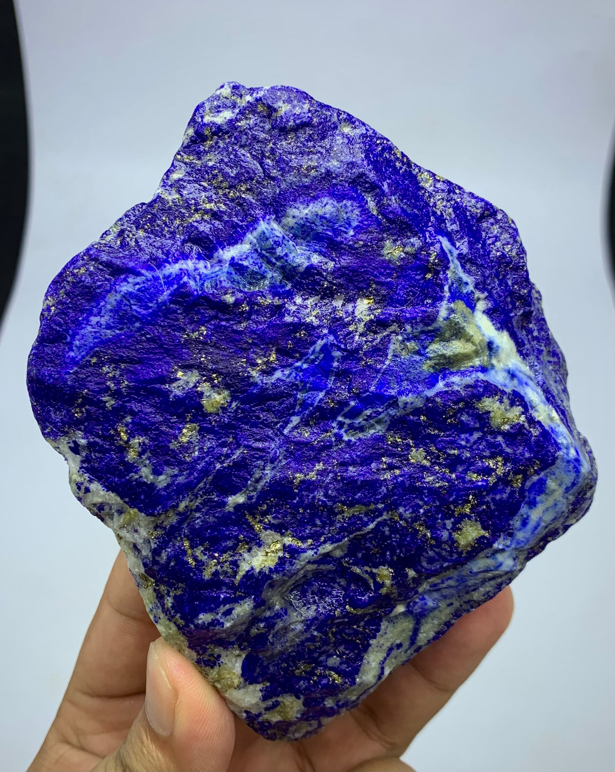700g raw Lapis Lazuli Mine 4 specimen from Badakhshan
Wide Lapis Lazuli specimen with golden Pyrite