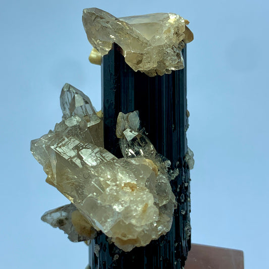 Cathedral Quartz, Black Tourmaline, Muscovite Mica, Tourmaline on Matrix, Etched Quartz, Feldspar Mineral, Afghanistan Specimen, Multi-Mineral, Raw Crystal, Collector Grade