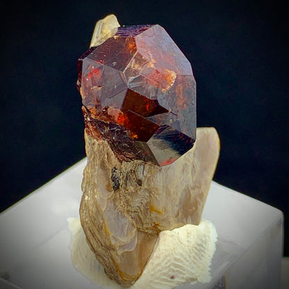 Almandine Garnet, Garnet on Muscovite, Skardu Pakistan, Muscovite Matrix, Garnet Crystal, Red Garnet, Mineral Specimen, Collector Crystal, Root Chakra, Pakistan Gemstone